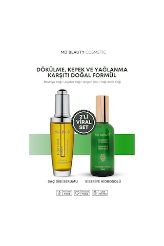 Md Beauty Biberiye Hidrosolü & Biberiye Saç Dibi Serumu Seti