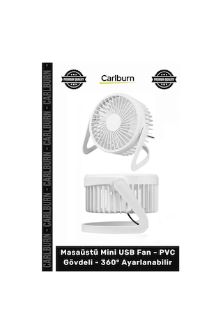 Özel Üretim 2500 Rpm Sessiz Motor Portatif Masaüstü Mini Usb Fan Pvc Gövdeli 360 Ayarlanabilir