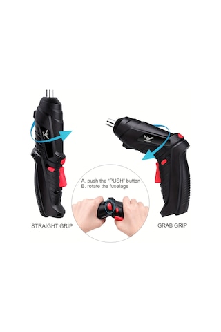 Tcherchi AE01851 Elektrikli Akülü Matkap Şarjlı Tornavida Seti 47 Parça