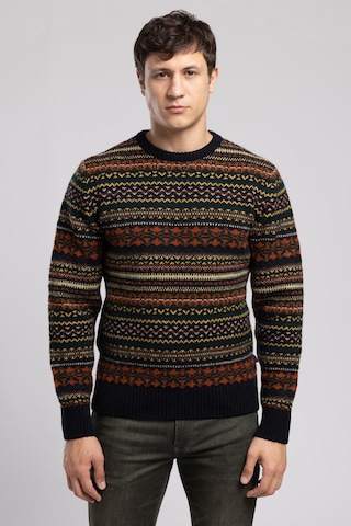 Lee Cooper Moshe Erkek O Yaka Desenli Kazak Lacivert-21830 Lacivert