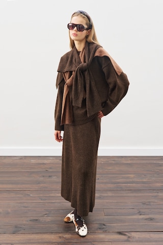 Chunky Oversıze Kazak Kahverengi Kahverengi