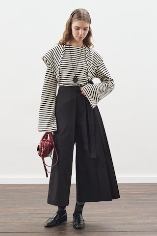 Etek Görünümlü Pantolon Siyah Siyah