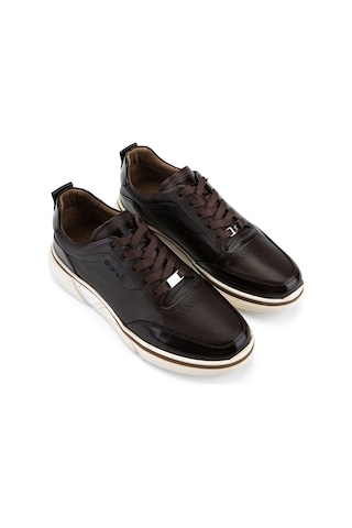 Tamer Tanca Erkek Hakiki Deri Kahverengi Sneakers & Spor Ayakkabı 1237 23088 Erk Ayk Sk26-27 Kahve