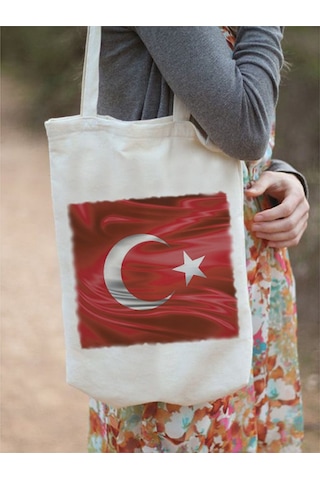 Anahtarlık Sepeti Bez Çanta - Türkiye Bayrak