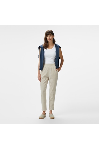 Nautica Kadın Bej Regular Fit Pantolon Düz 45p310t Bej