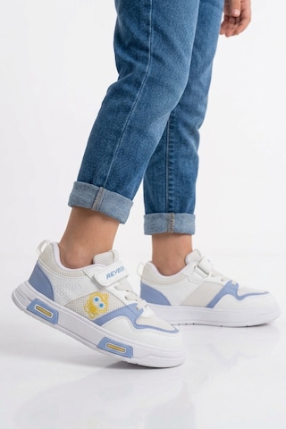 Reyber 026 F Beyaz-mavi Unisex Çocuk Spor Ayakkabı Beyaz - Mavi