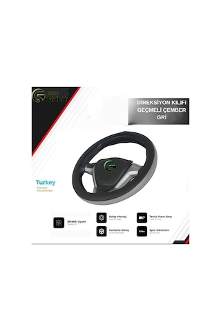 Direksiyon Kılıfı Geçmeli Çember Gri Gri