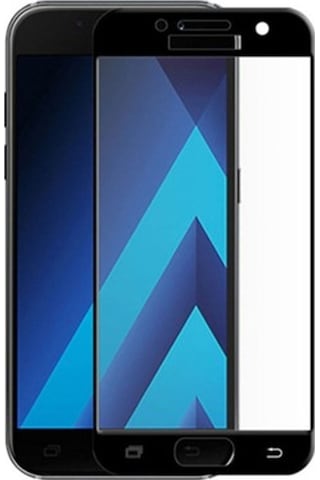 Samsung Uyumlu Galaxy A5 2017 Siyah Tam Kaplayan Ekran Koruyucu Cam