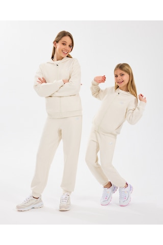 Skechers G Essentials Fullzip Hoodie Sweatshirt Büyük Kız Çocuk Offwhite Sweatshirt Sk232219-102 BEYAZ