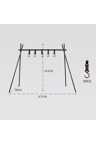 Dancemonkey Shinetrip A014-h0s Alüminyum Üçgen Piknik Tencere Askı Sistemi Altın