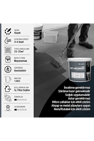 Alkoru 10 Adet 13 Kg Bitüm 1k Likit Membran Avantaj Paket