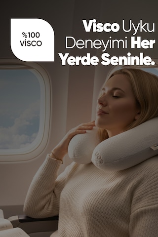 Ortopedik Boyunluk Visco Seyahat Boyun Yastığı Yolculuk Yastığı Ortopedik Seyahat Yastığı Boyunluk Beyaz