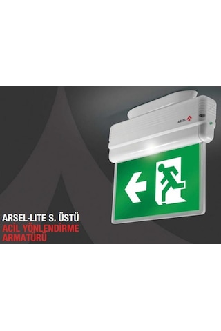 Arsel Arselite Ae-1221-L Sıva Üstü Floresanlı Acil Çıkış Yönlendi