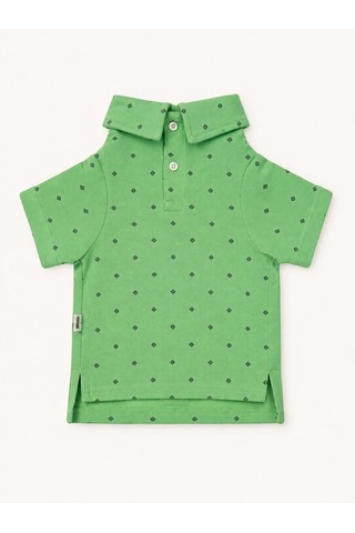 Miniş Green Küçük Irk Köpek Pike Kumaş Polo T-shirt-21595