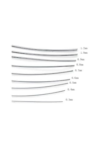 Gümüş 925 Ayar 0,9 mm (900 Mikron) Yuvarlak Gümüş Tel 1 Metre Gümüş