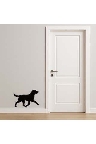 Metal Duvar Süsü Koşan Köpek Dekoratif - Shadowline Serisi