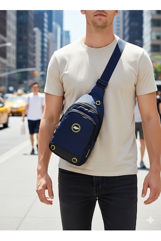 NEWİSH POLO BODY BAG ÇAPRAZ GÖĞÜS VE SIRT ÇANTASI-LACİ QATRO 2260 Lacivert