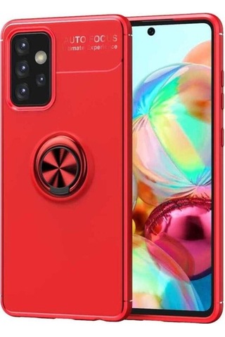 Galaxy Uyumlu A52 Kılıf Zore Ravel Silikon Kapak Kırmızı