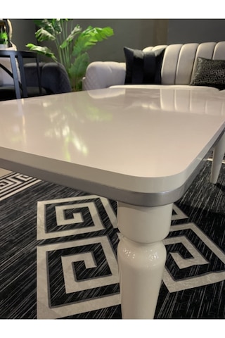 Akset Orta Sehpa Lüx Krem Gümüş