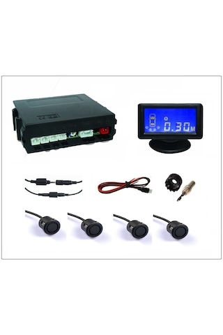 Unique Lcd Ekranlı Park Sensör 19mm Mat Siyah Sensör Uyumlu