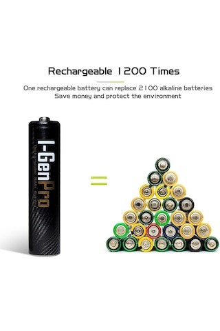 I-Gen Pro P103 8 Adet AA 2950 mAh Şarj Edilebilir Kalem Pil 1.2V Ni-MH Şarjlı Pil