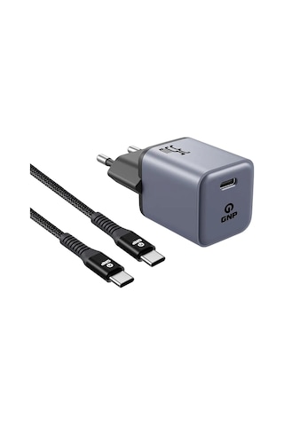 Gnp 35w Gan Şarj Adaptörü Ve Type-c Kablosu Gnp 35w Gan Şarj Adaptörü Ve Type-c Kablosu