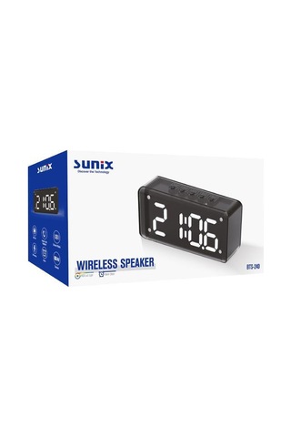 Sunix 6w 1800 Mah Led Işıklı Çalar Saat Bluetooth Hoparlör Bts-240