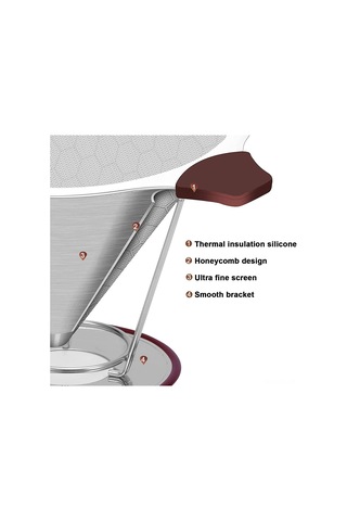 Folinda 1-2 Bardaklı Yeniden Kullanılabilir 304 Paslanmaz Çelik Kahve Filtresi, 800 Ağı İle Zengin Aroma, Taşınabilir Ve Konseptli Tasarım Gümüş