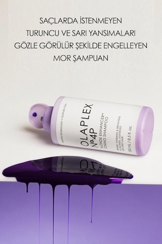 Olaplex Nº.4p Blonde Enhancer Toning Shampoo - Renk Koruyucu & Bağ Güçlendirici Mor Şampuan 250 ML