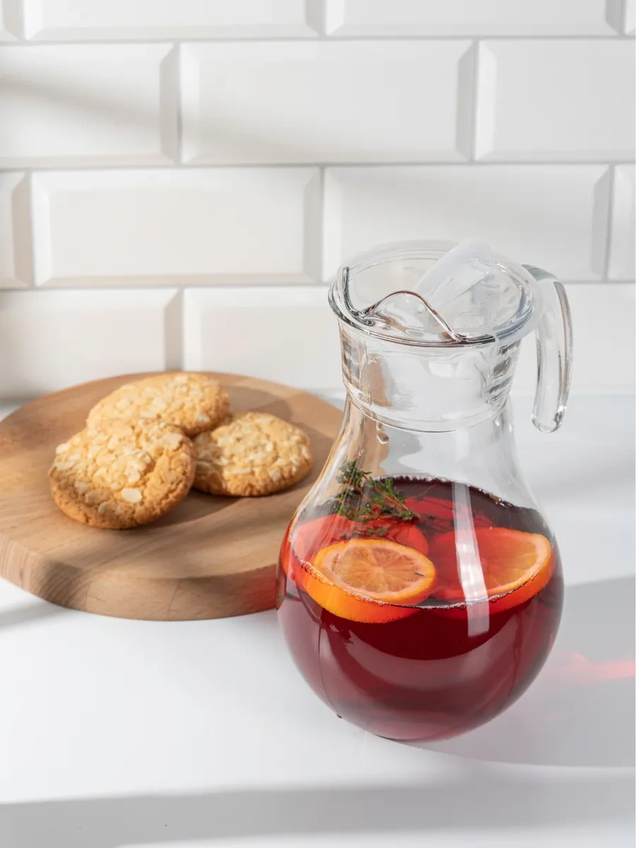 Purecrystal Cam Sürahi Su Ve Meyve Suyu Sürahisi Kapağı İle 330374676