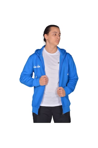 Diadora İmola - Erkek Saks Pamuklu Tam Fermuarlı Sweatshirt