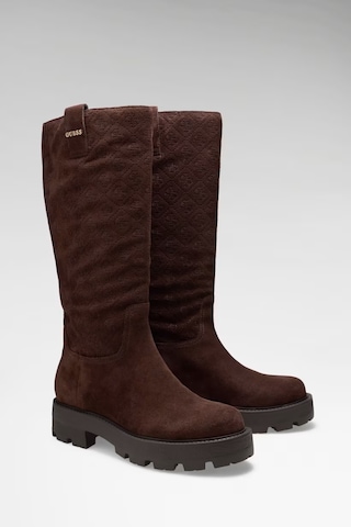 Guess Yailyn Deri Kadın Çizme Flfl2ysue11 Kahve