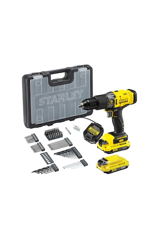 Stanley Fatmax V20 18V 2.0AH Çift Akülü Darbeli Matkap + 85 Parça Set