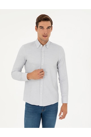 Pierre Cardin Erkek Gri Gömlek Desenli 50291042-vr024 Gri