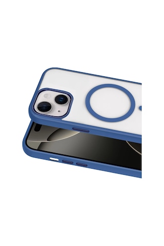 Joko - 226 - Apple iPhone Uyumlu 15 Terea Magsafe Kapak - Csmo-tex - - Lacivert