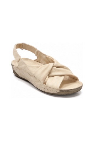 N Napa Shoe Np.224.bej Deri Sandalet