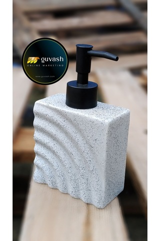 Lüx Modern Taş Görünümlü Sıvı Sabunluk Mükemmel Kalite Gri
