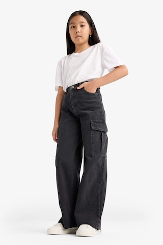 Defacto Kız Çocuk Wide Leg Kargo Geniş Paça Jean Pantolon E7323a825aunm36 Antrasit