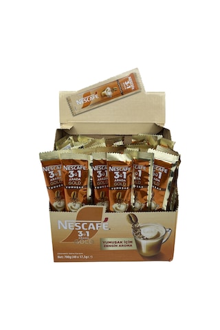 Nescafe 3'ü 1 Arada Gold - Yumuşak İçim Zengin Aroma 1 Kutu 40 Adet 17,5 G Granül