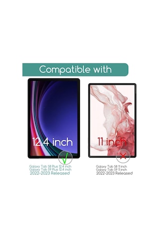 Samsung Galaxy Tab S9 Fe Plus 12.4 Inç Nano Kırılmaz Ekran Koruyucu Şeffaf Cam Tam Uyumlu Sm-x610