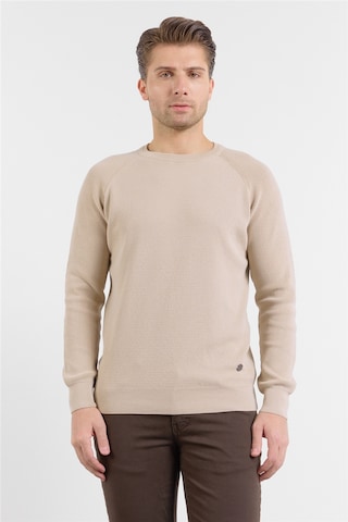 İmza Koyu Bej Bisiklet Yaka Uzun Kol Cepsiz Standart Fit Kazak Pamuk Triko 1012260150 2XL
