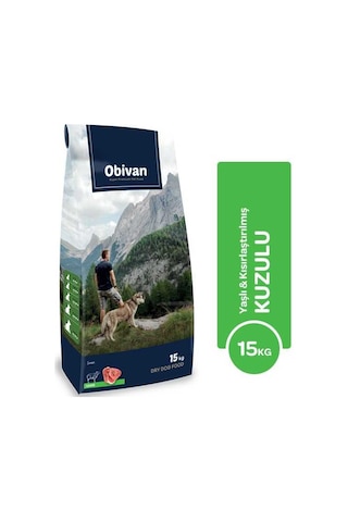 Obivan Yaşlı & Kuzulu Köpek Maması 15 Kg