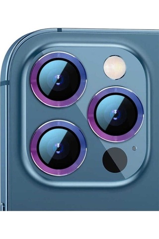 Apple Uyumlu iPhone 13 Pro Max Zore Cl-07 Kamera Lens Koruyucu Colorful