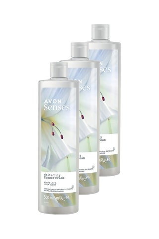 Avon Senses White Lily Beyaz Zambak Kokulu Duş Jeli 3 x 500 ML