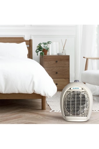2000 W Fanlı Isıtıcı Krem Elektrikli Soba
