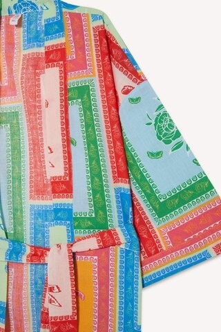 Defacto Regular Fit Desenli Kuşaklı Pamuklu Kimono-fall İn Love D0453ax25sppn206 Pembe