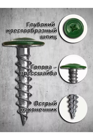 Bolt Proff Presli Rondelalı 4,2x13 Ral 6005 Keskin Vidalar 200 Adet 252634749 Diğer