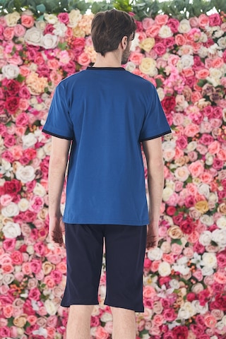 Remsa Erkek Şort Tshirt Pijama Takımı 25258 Lacivert Lacivert