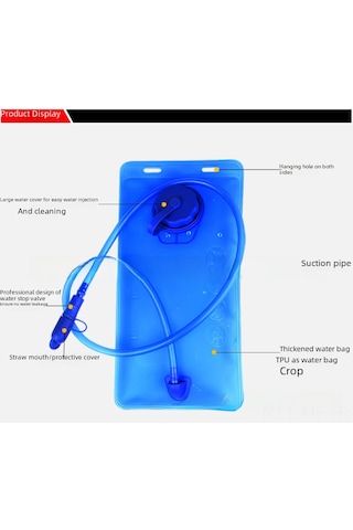Mufunye 2l Dış Mekan Su Torbası - 1 Metre Pipetli, Taşınabilir Ve Katlanabilir, Kahve Ve Yeşil Renk Seçenekleri Diğer