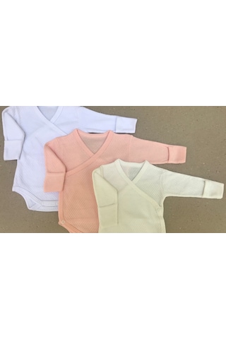 Özdemirlitekstil Bebelino Çıtçıtlı Badi Kruvaze (3 Lü Paket) (456569690) Çok Renkli